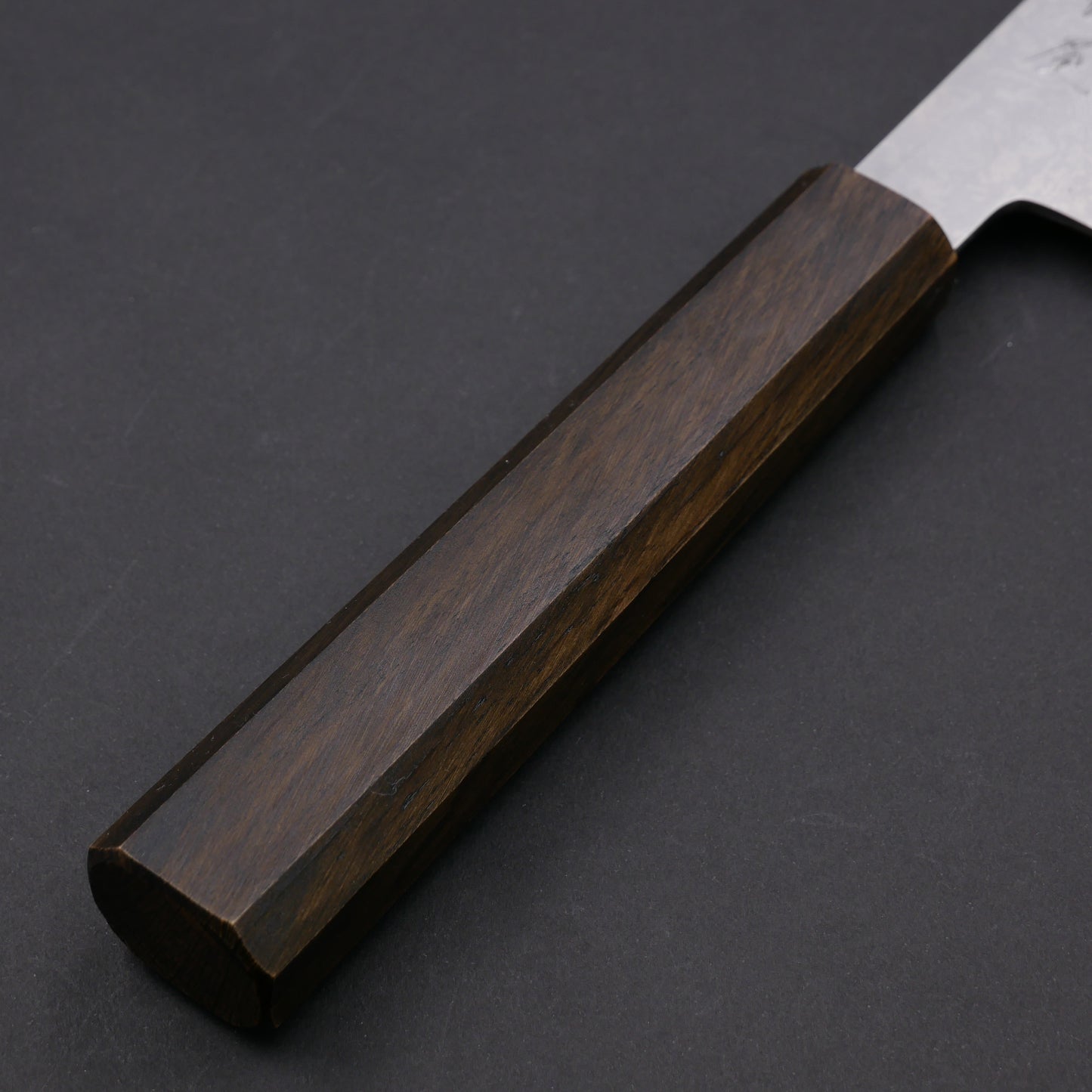 Silver#3 Stainless Steel Damascus Santoku Oak Octagonal Handle