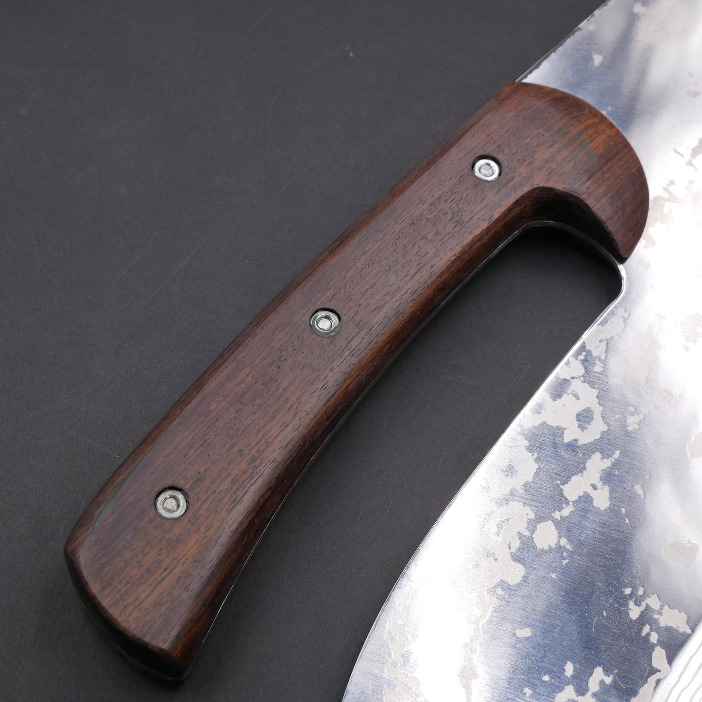 Yoshida Hamono ZDP189 Damascus Noodle Knife Curved Handle (Double Bevel)