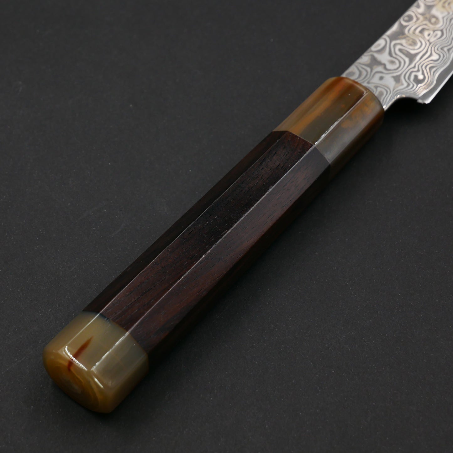 モリブデンバナジウム鋼 67層 ダマスカス パーリング 黒檀八角柄