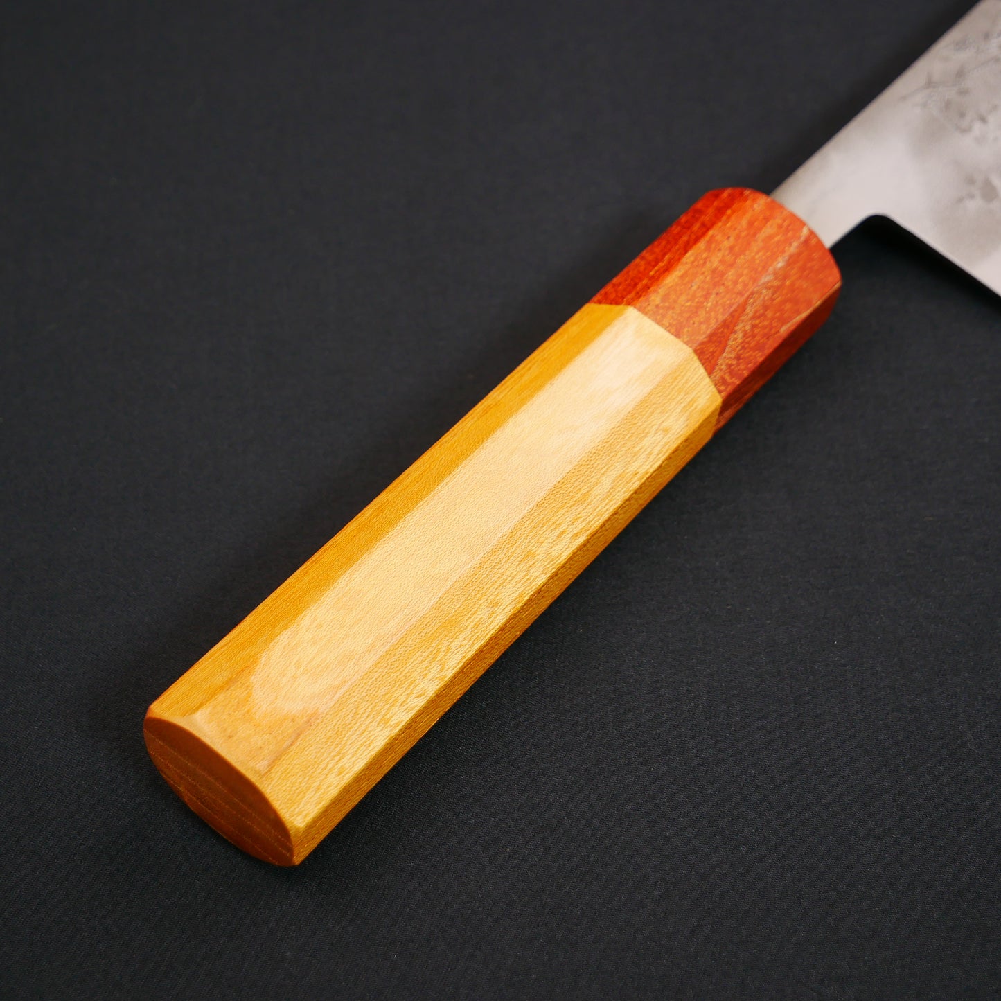 青二鋼 梨地 三徳 ケヤキ八角柄