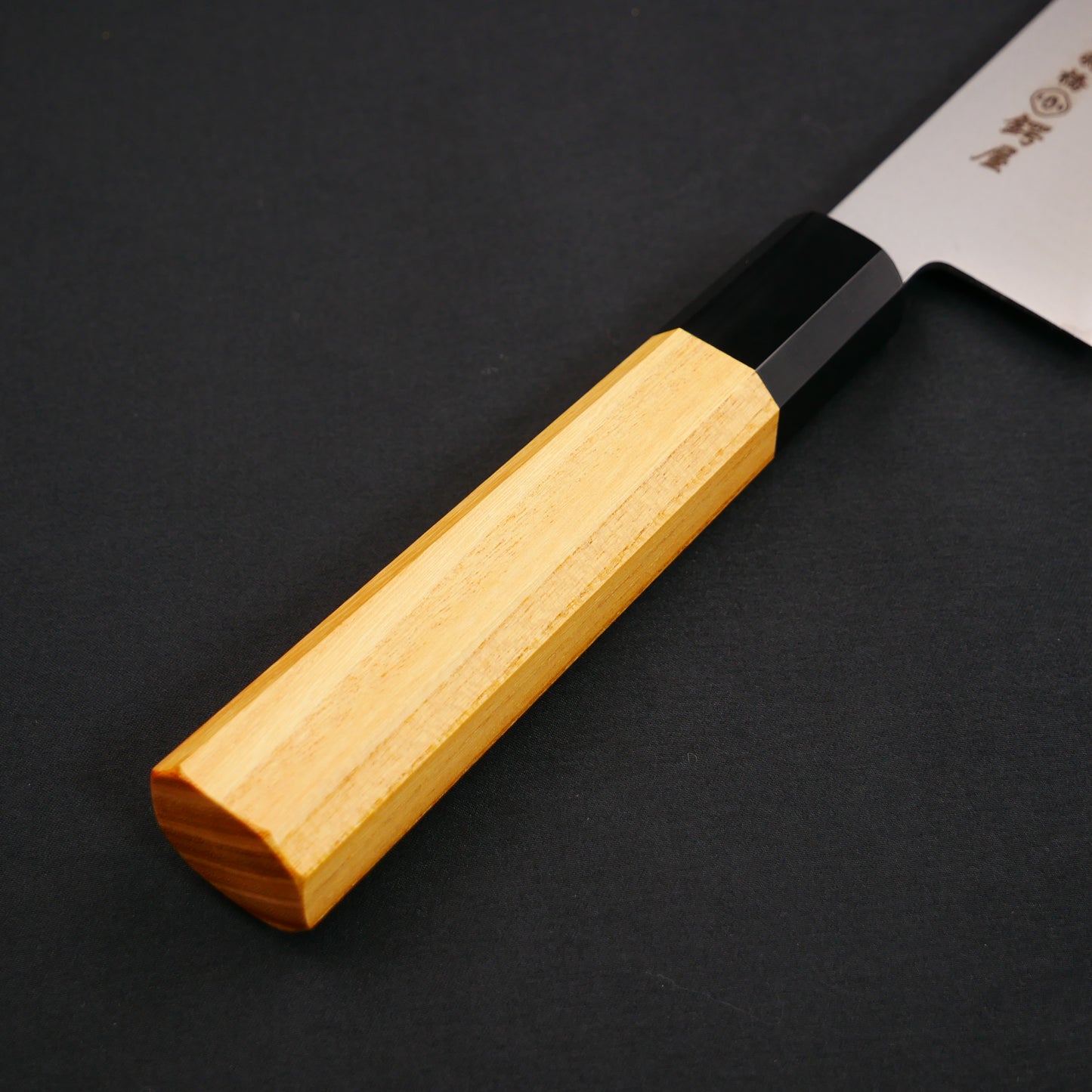 BlueSuper Carbon Steel Nakiri Zelkova Octagonal Handle