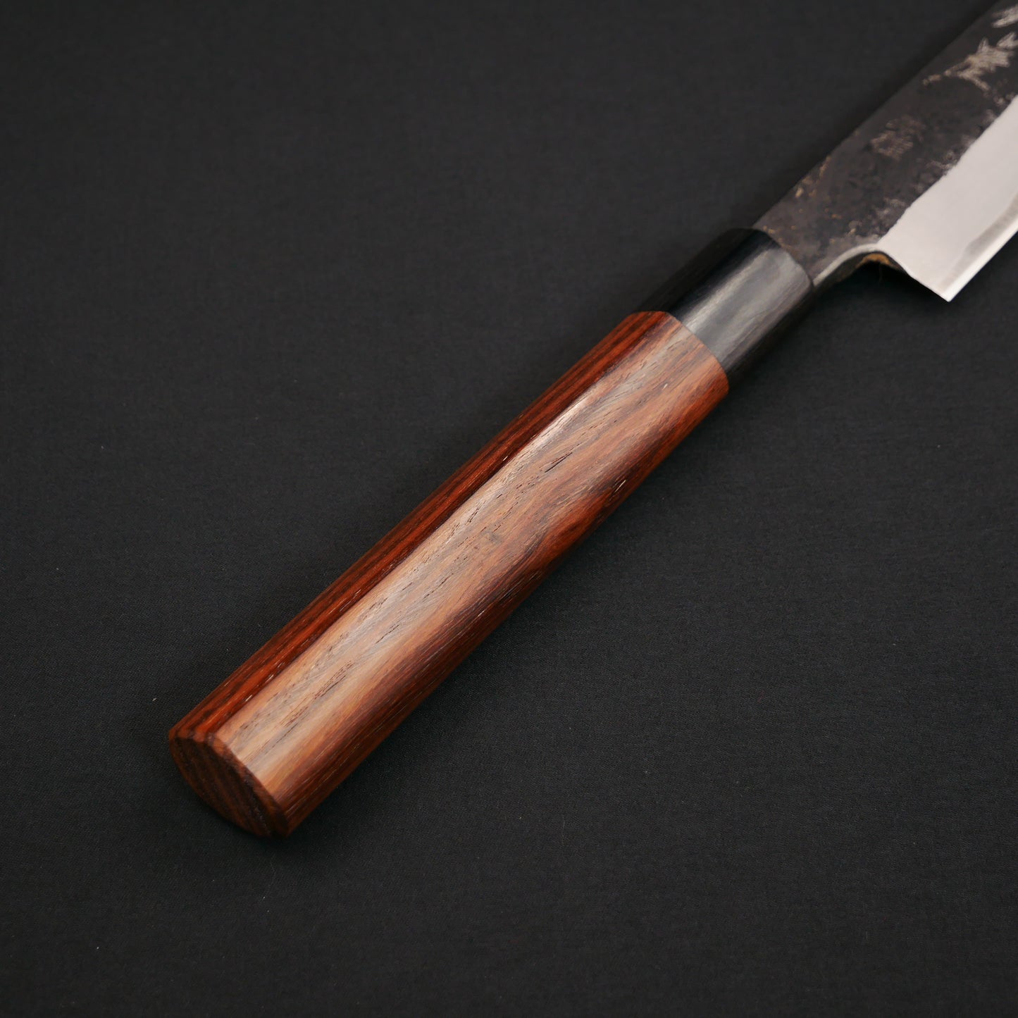 "Tanegashima" Blue#2 Carbon Steel Kurouchi Yanagiba Rosewood Handle