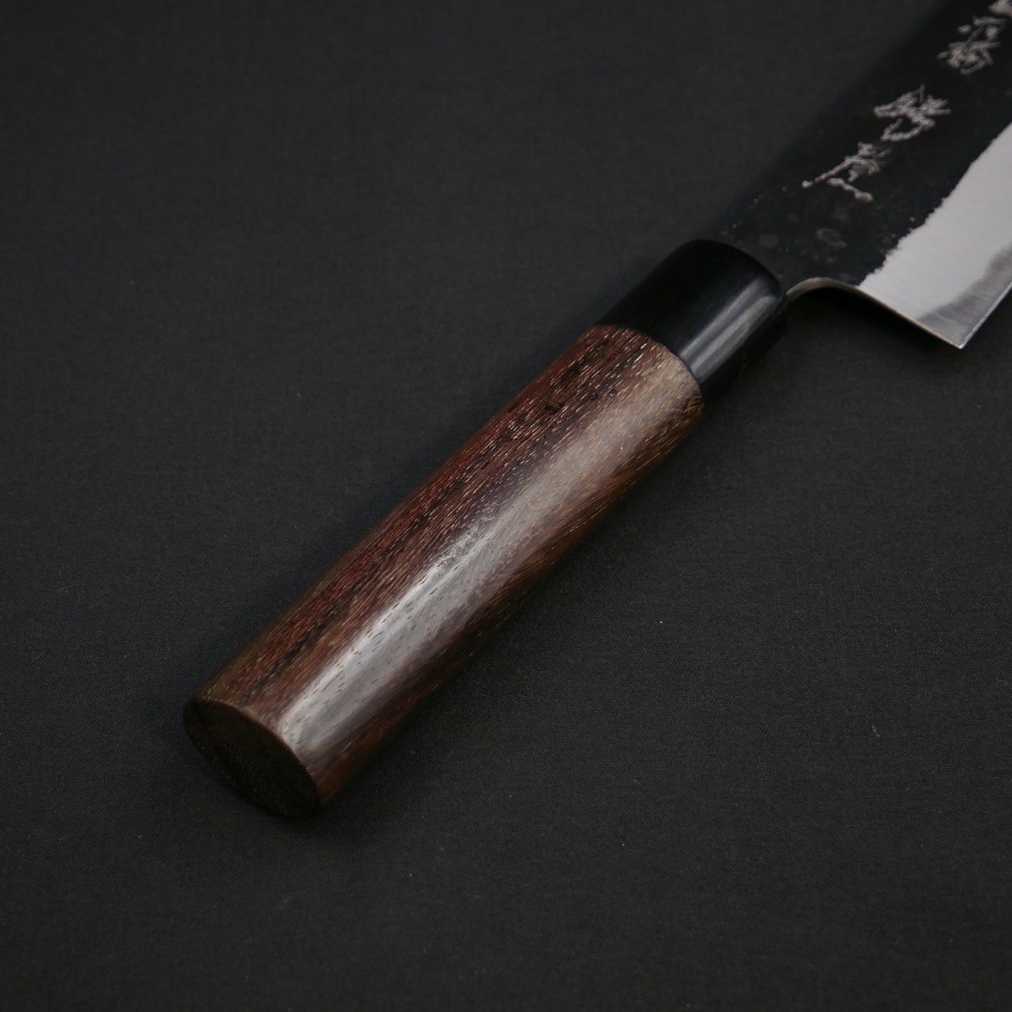 本種子島 青二鋼 黒打 切付牛刀 紫檀柄
