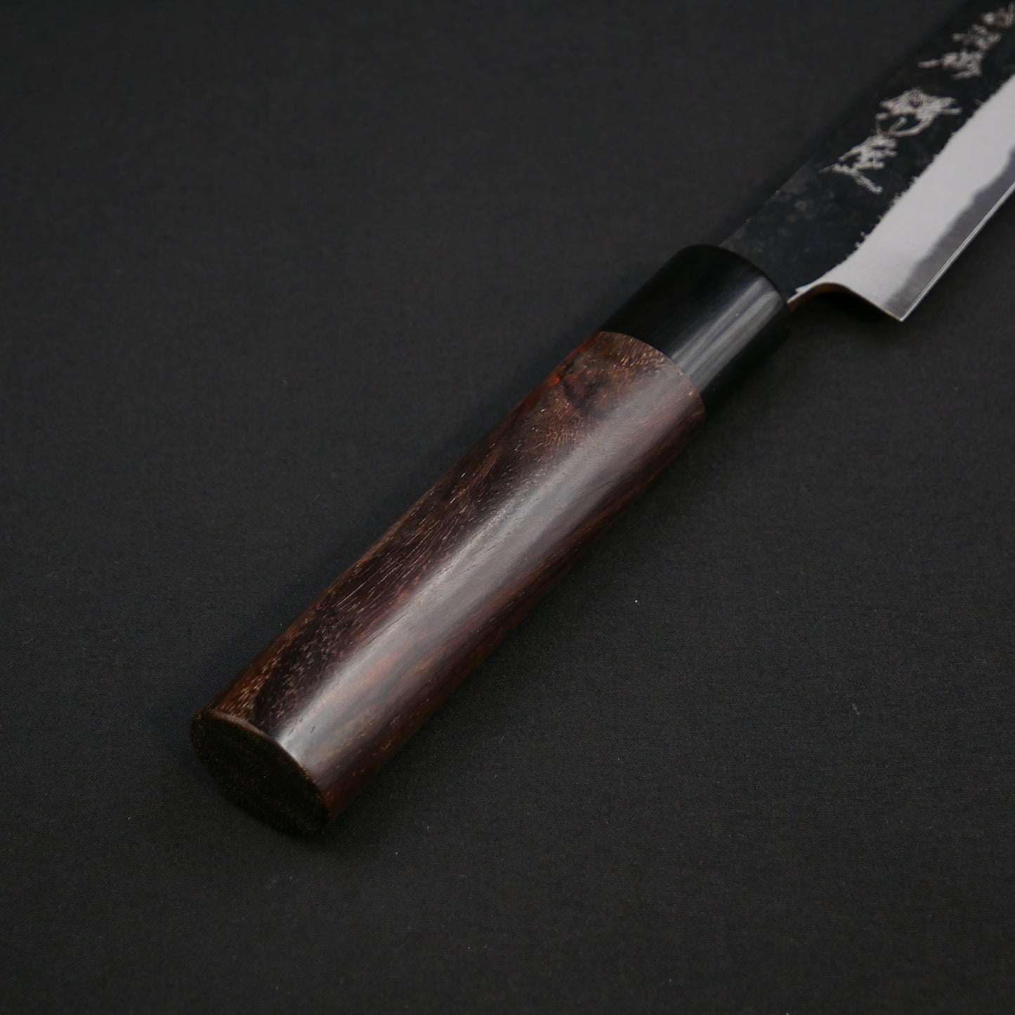 本種子島 青二鋼 黒打 切付 筋引 紫檀柄