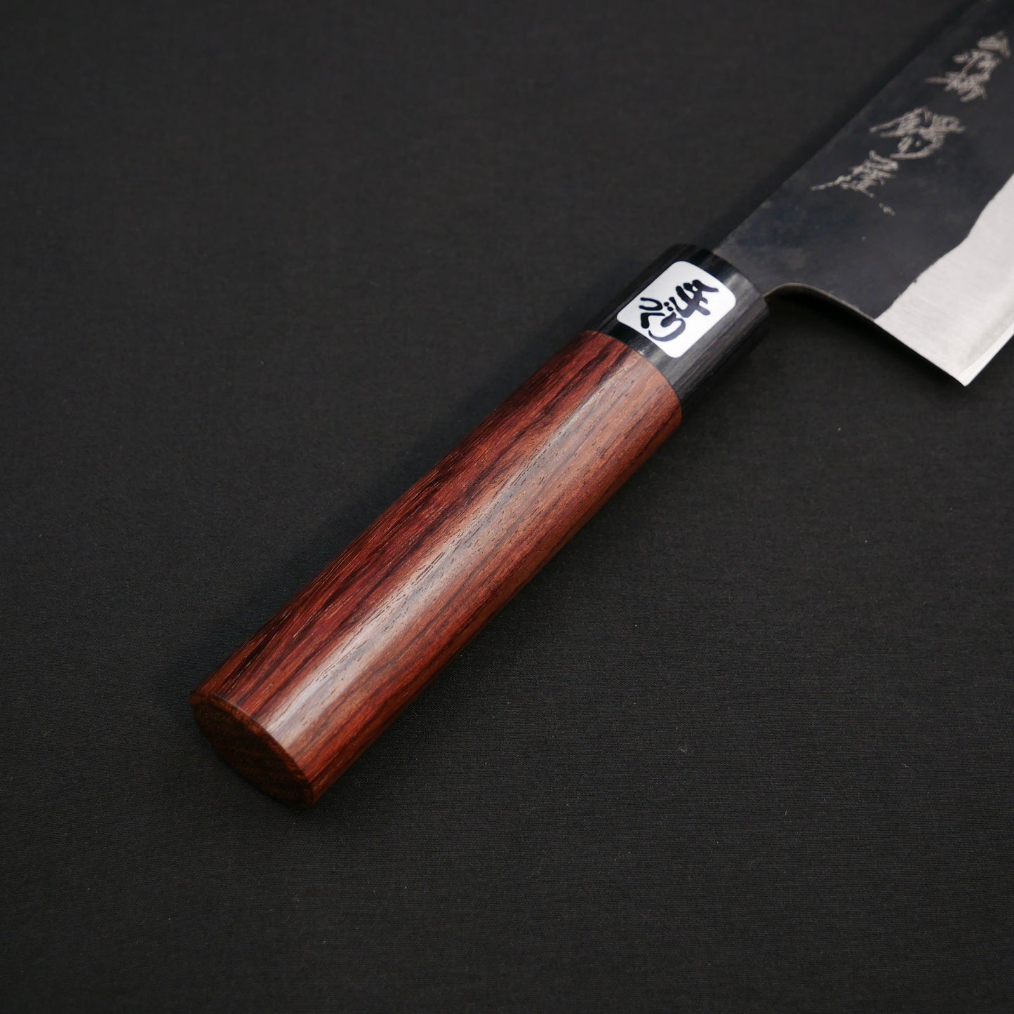 "Tanegashima" Blue#2 Carbon Steel Kurouchi Nakiri Rosewood Handle