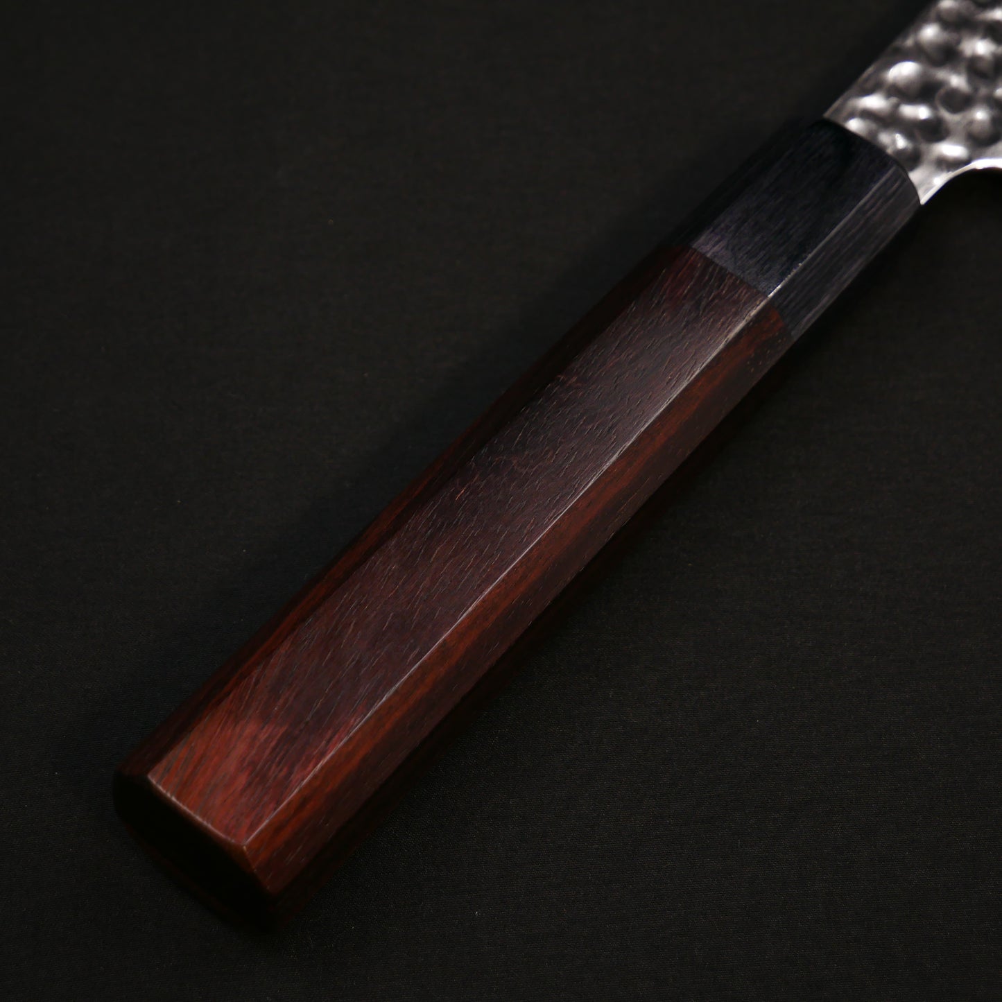 モリブデンバナジウム鋼 67層 鎚目 菜切 紫檀八角柄