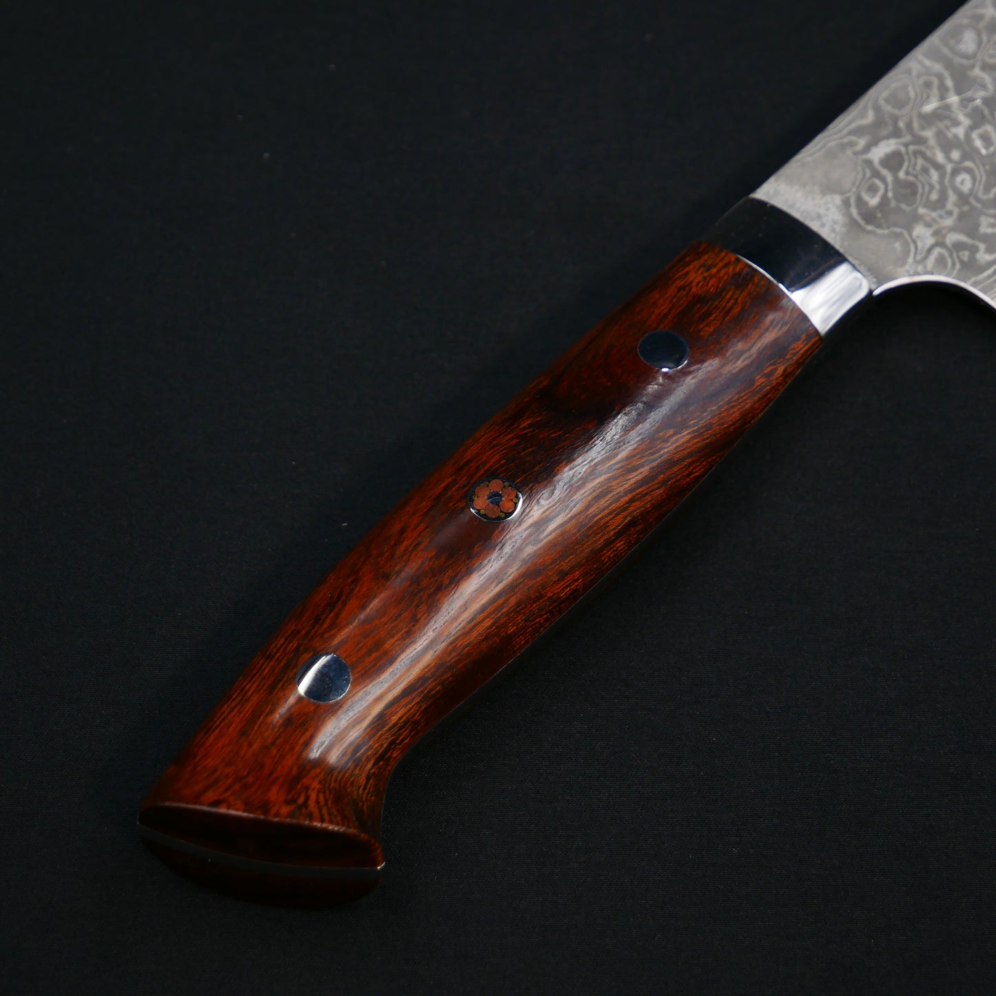 佐治武士 粉末ハイス鋼 63層 ダマスカス 牛刀 アイアンウッド柄