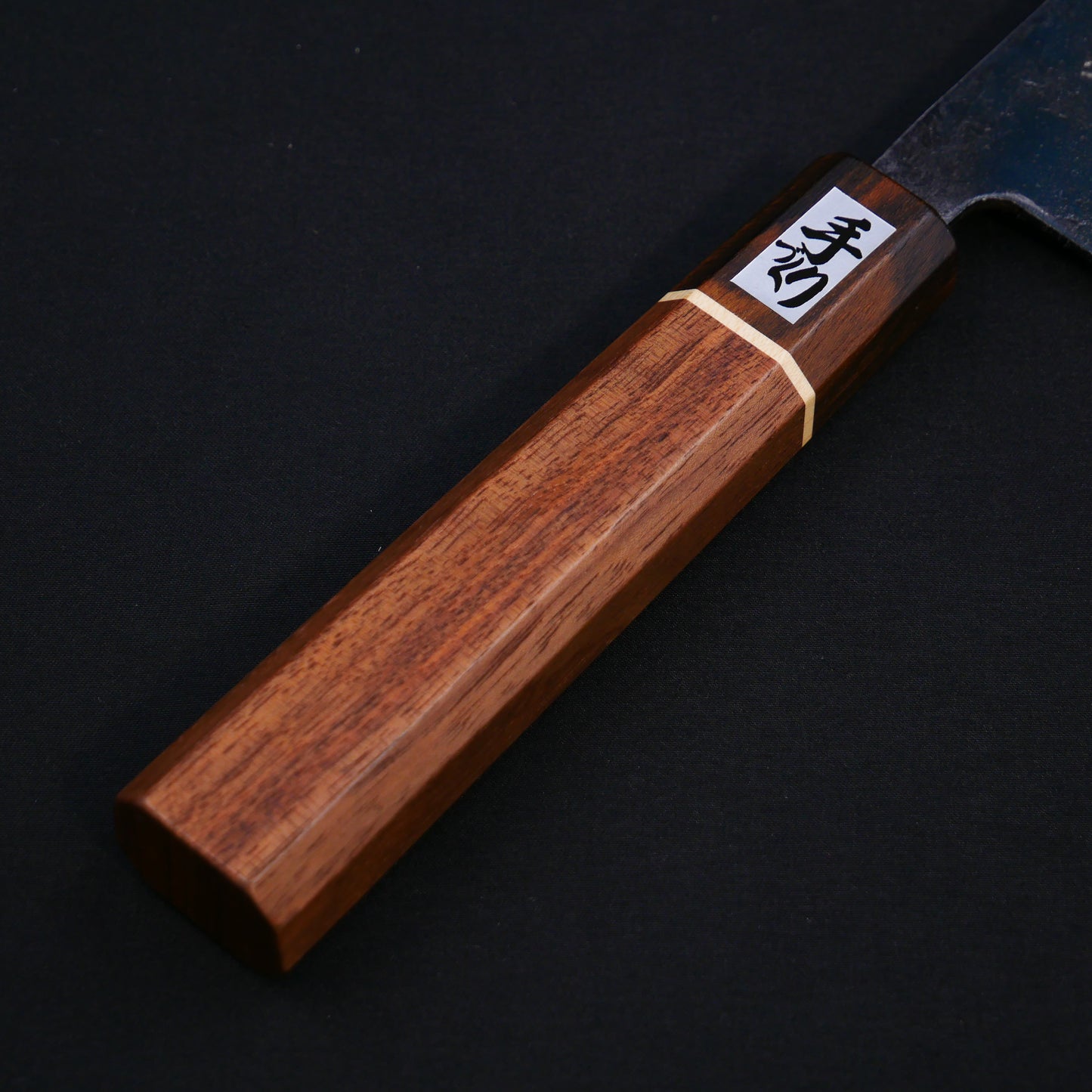 白二鋼 積層 黒打 三徳 ウォールナット八角柄