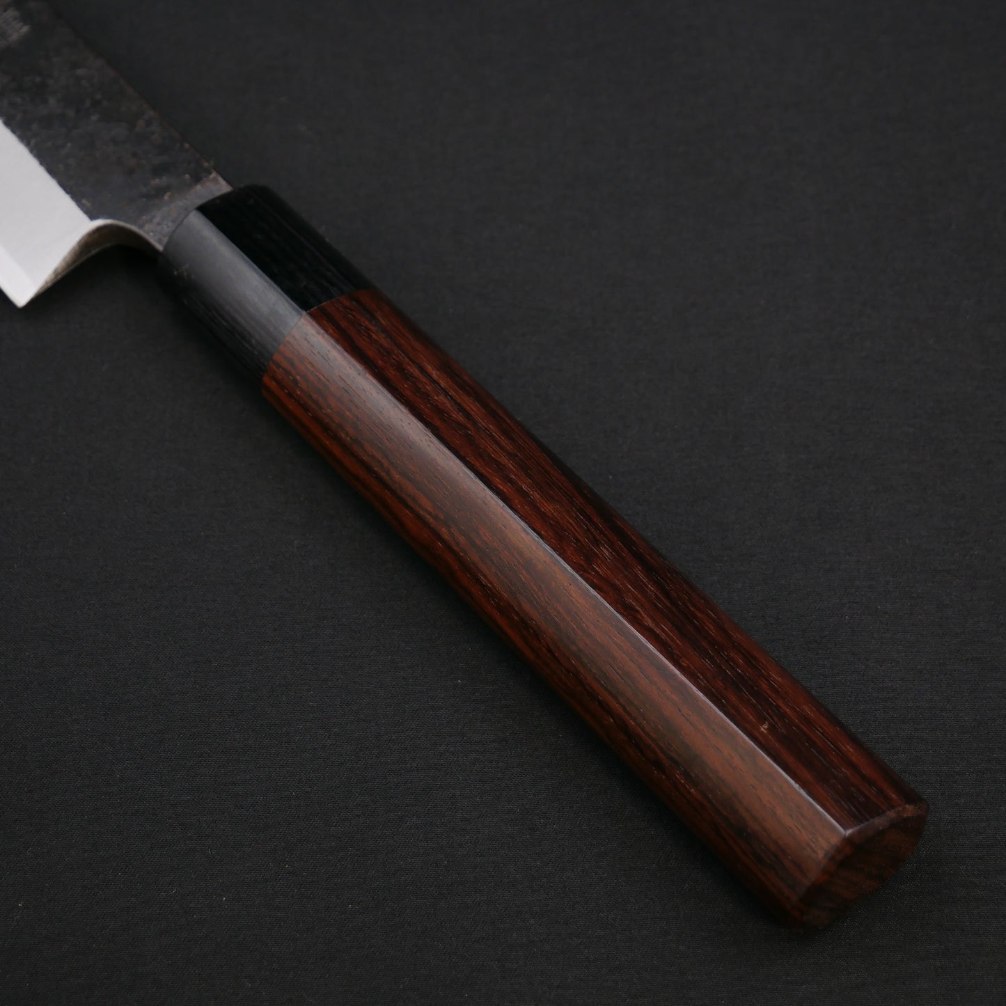 左刃 本種子島 青二鋼 黒打 柳刃 紫檀柄