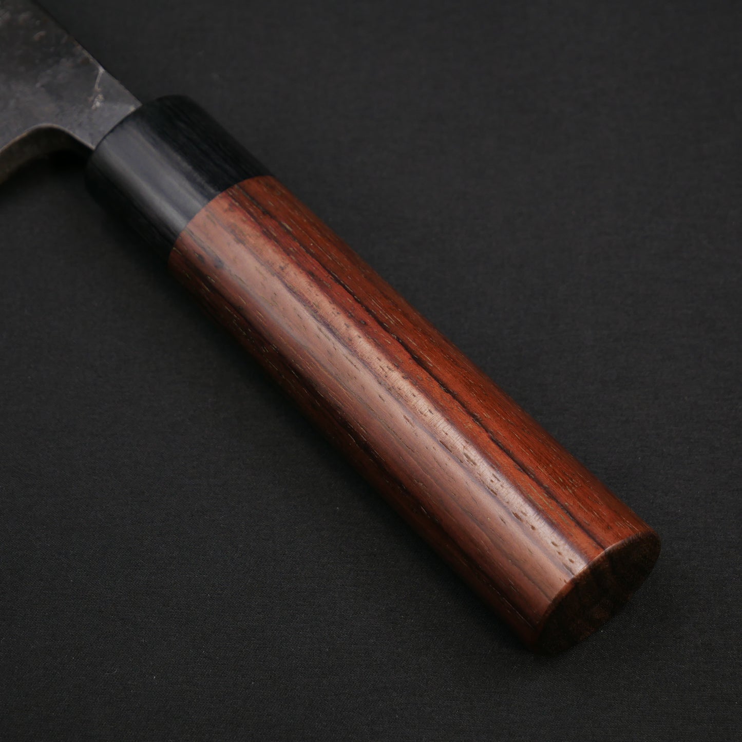 左刃 本種子島 青二鋼 黒打 出刃 紫檀柄