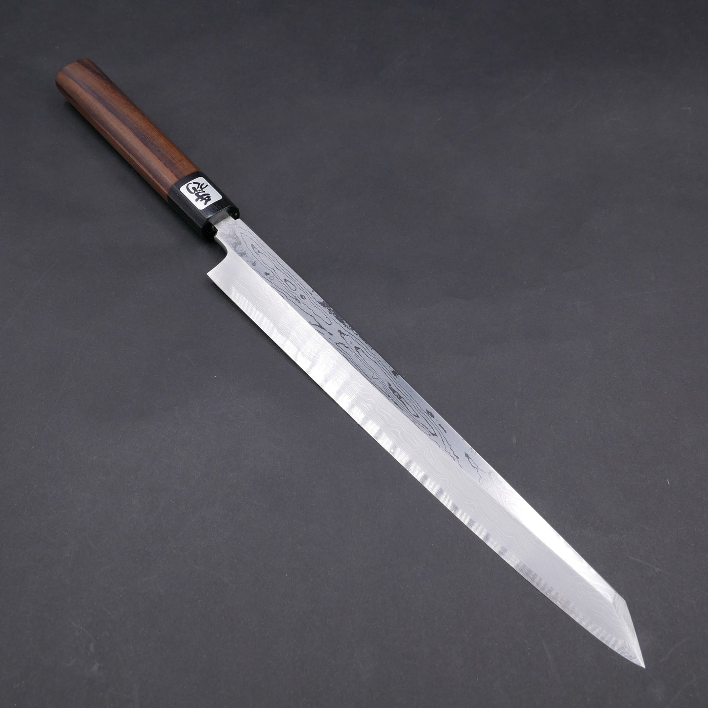 Blue#2 Carbon Steel Suminagashi Kiritsuke Yanagiba Rosewood Octagonal Handle