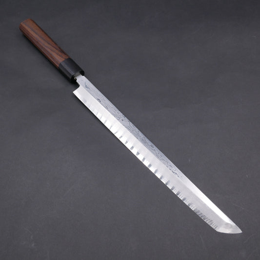 Blue#2 Carbon Steel Suminagashi Sakimaru Takohiki Rosewood Octagonal Handle