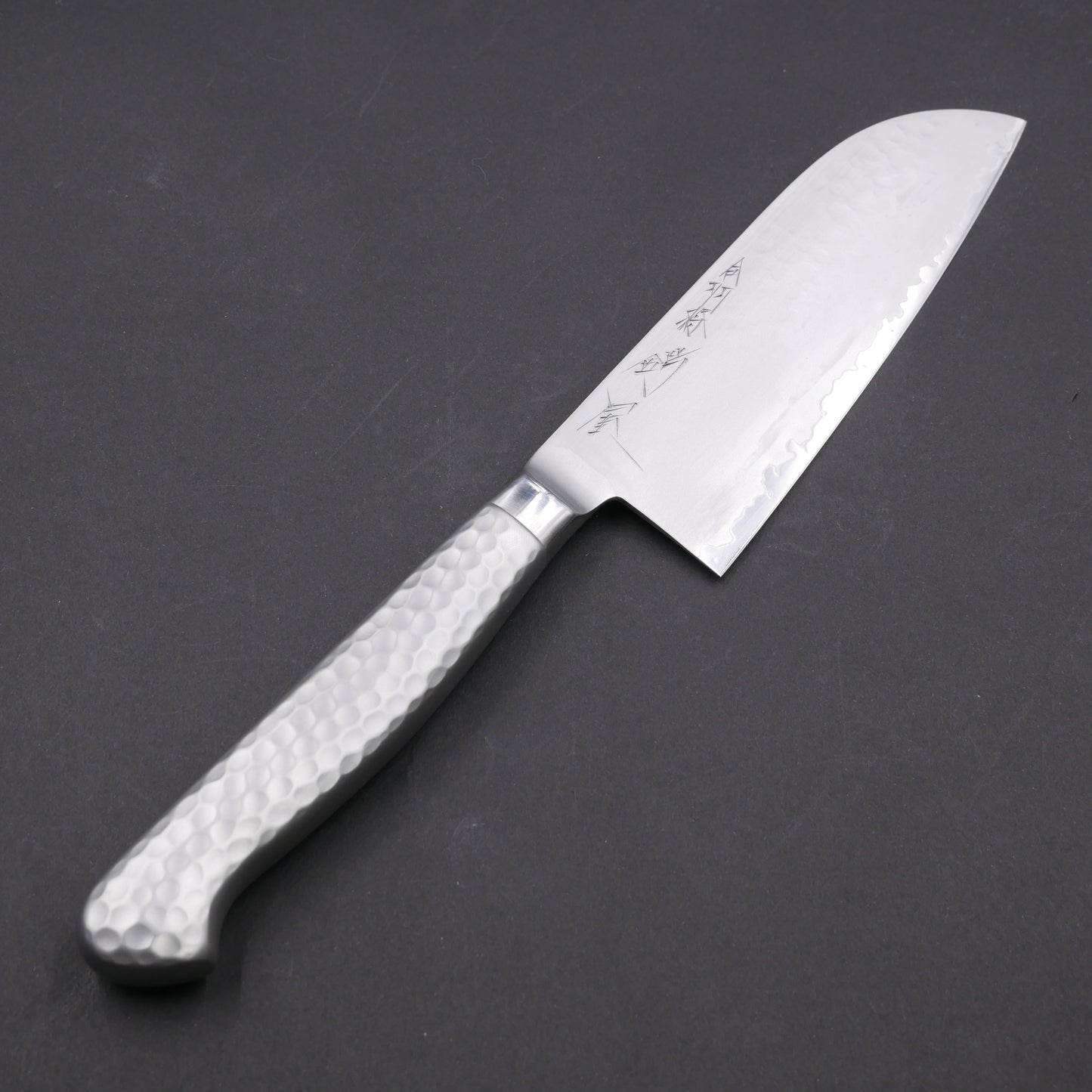 Molybdenum Steel Tsuchime Small Santoku Stainless Handle