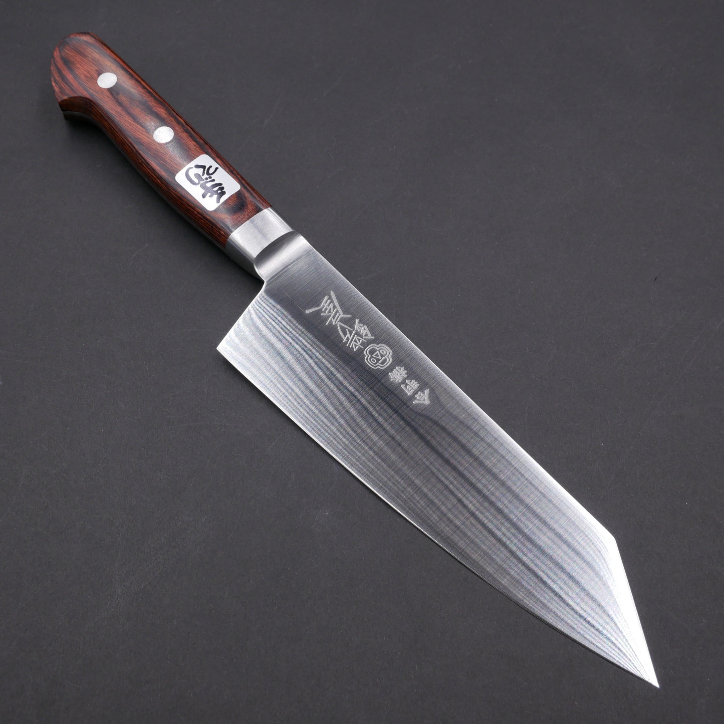 AUS8 Kiritsuke Santoku Mahogany Handle