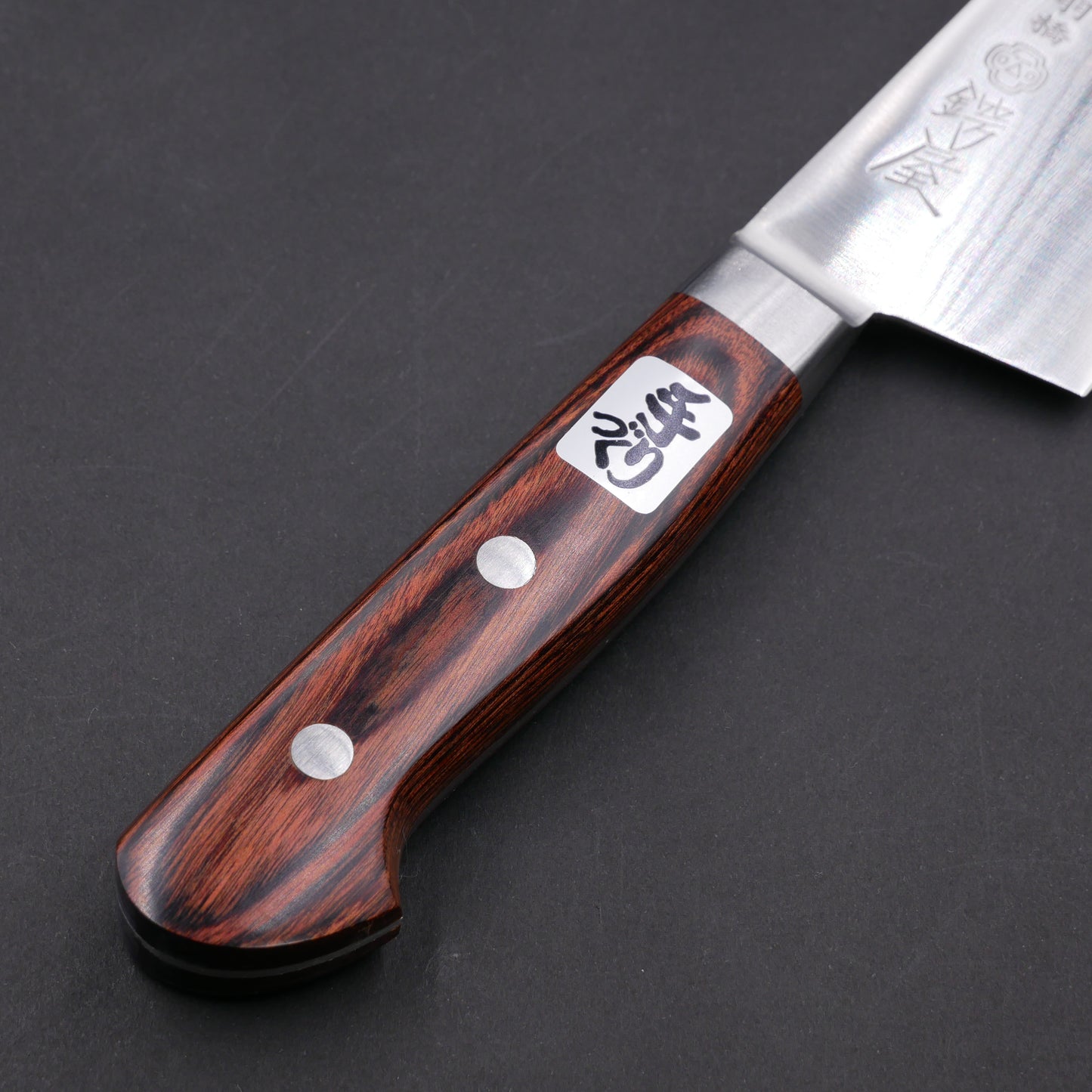 AUS8 Kiritsuke Santoku Mahogany Handle