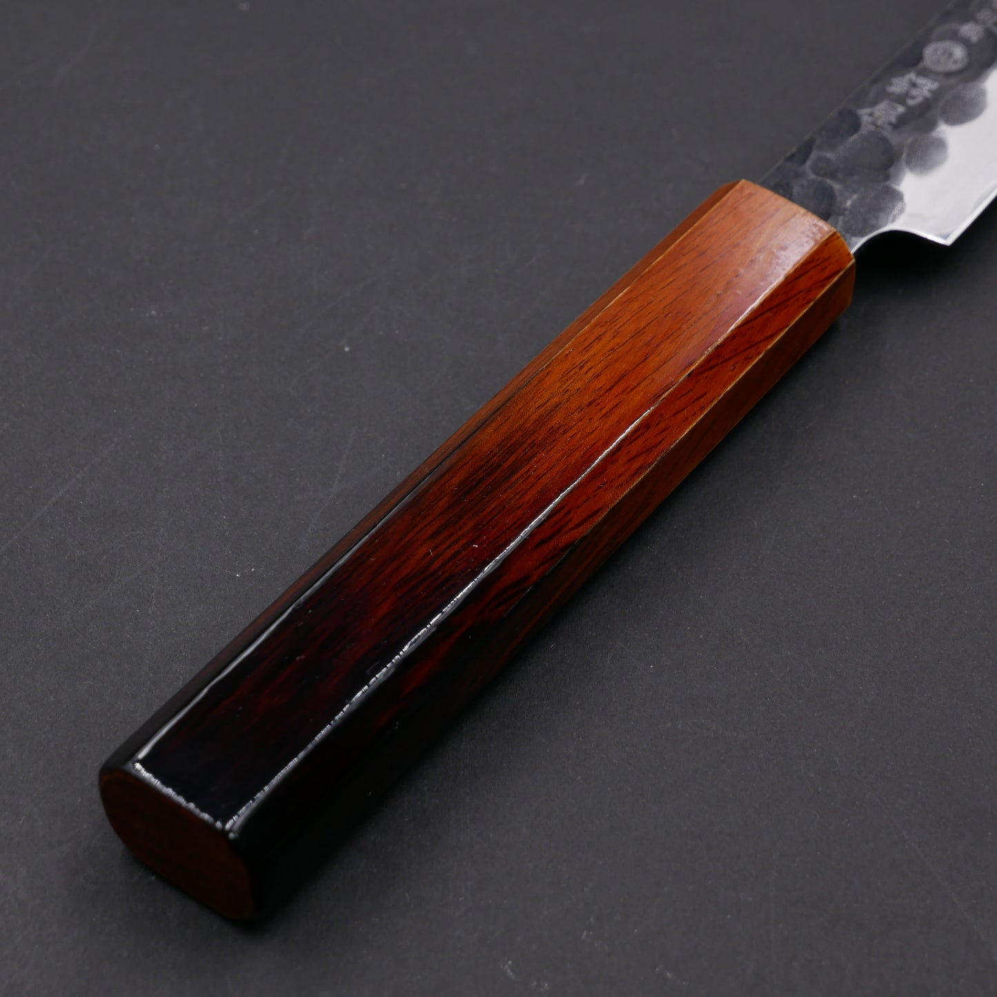 Molybdenum Steel Kurouchi Tsuchime Paring Oak Urushi Octagonal Handle