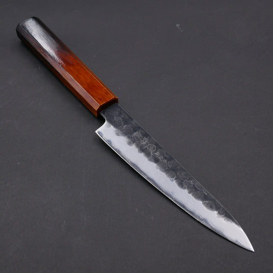 Molybdenum Steel Kurouchi Tsuchime Petty Oak Urushi Octagonal Handle