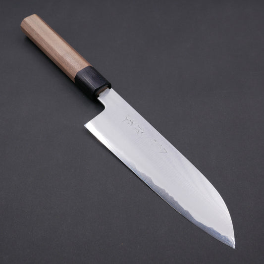 Blue#1 Carbon Steel Kasumi Santoku Walnut Octagonal Handle