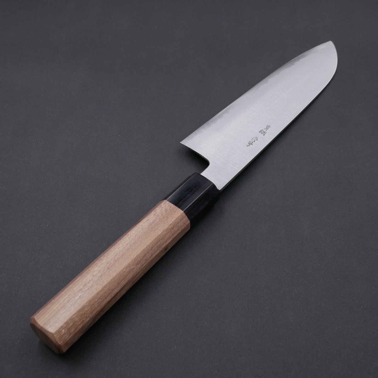 Blue#1 Carbon Steel Kasumi Santoku Walnut Octagonal Handle