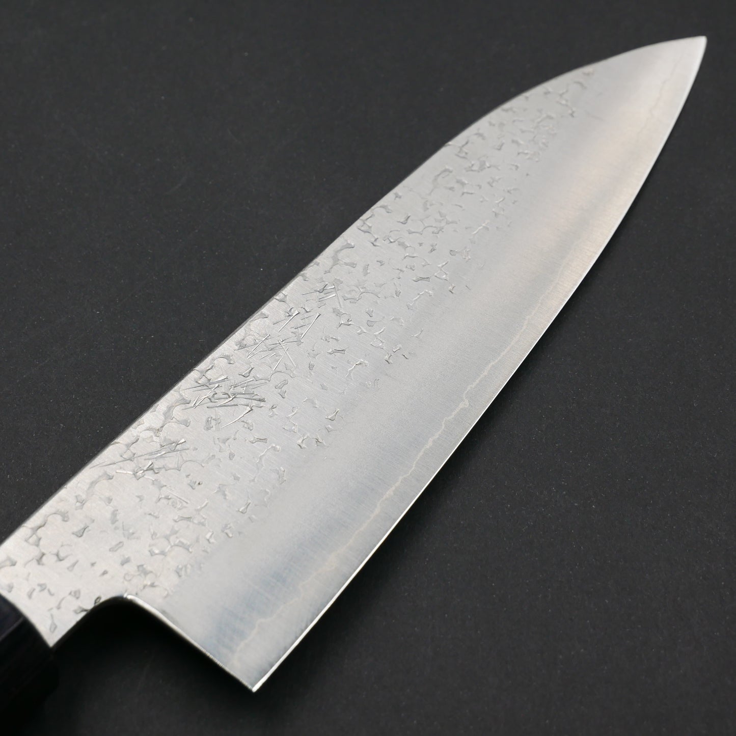 Silver#3 Stainless Steel Tsuchime Santoku Walnut Octagonal Handle