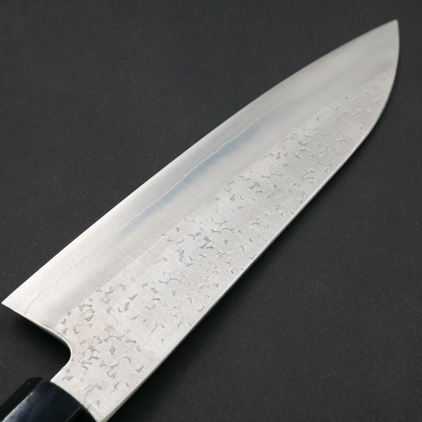 Silver#3 Stainless Steel Tsuchime Santoku Walnut Octagonal Handle