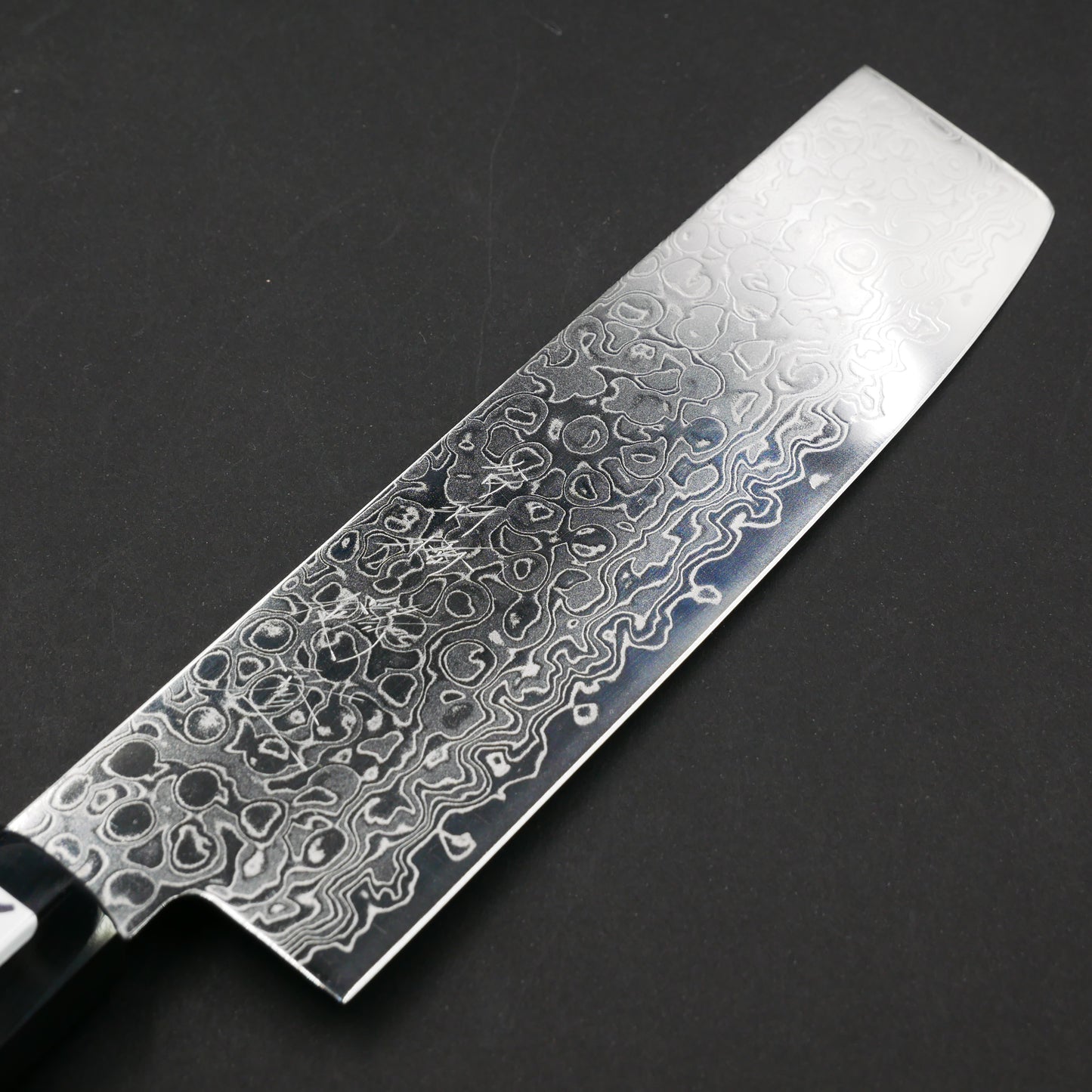 AUS10 Damascus Nakiri Magnolia Octagonal Handle