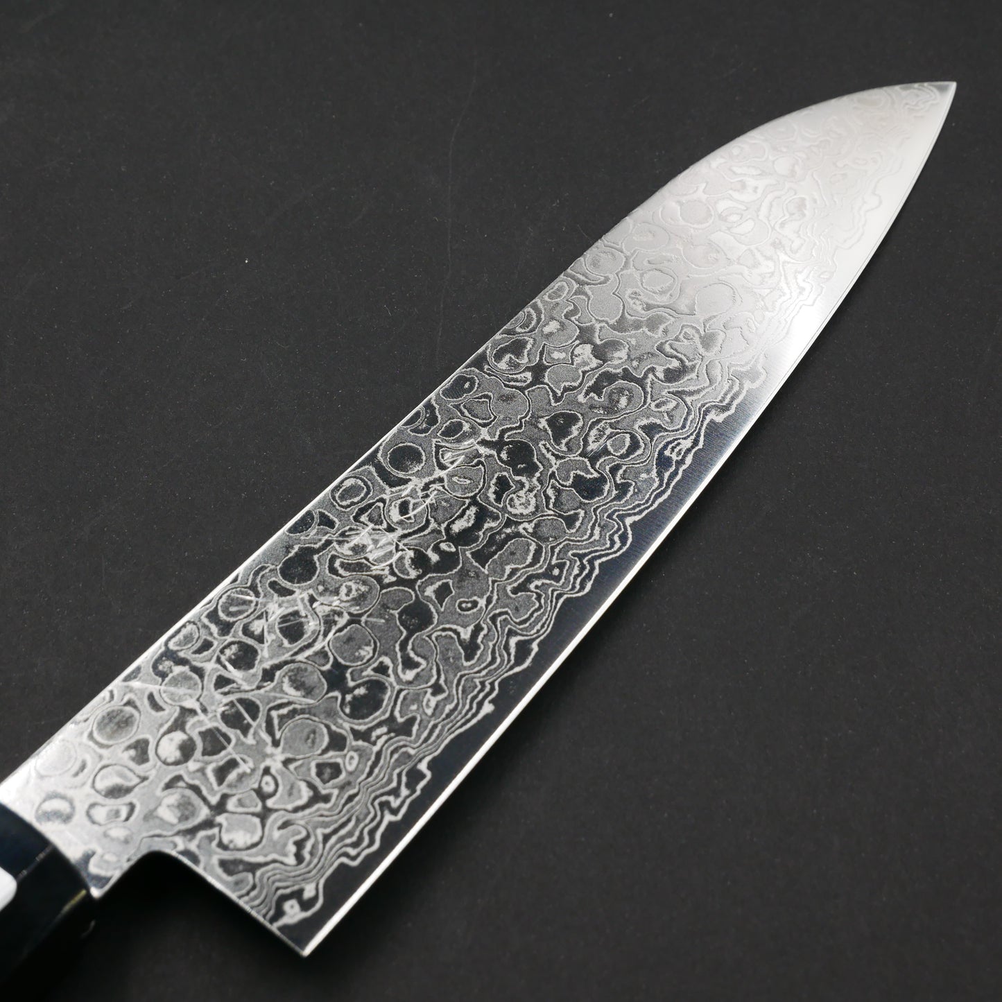 AUS10 Damascus Santoku Magnolia Octagonal Handle