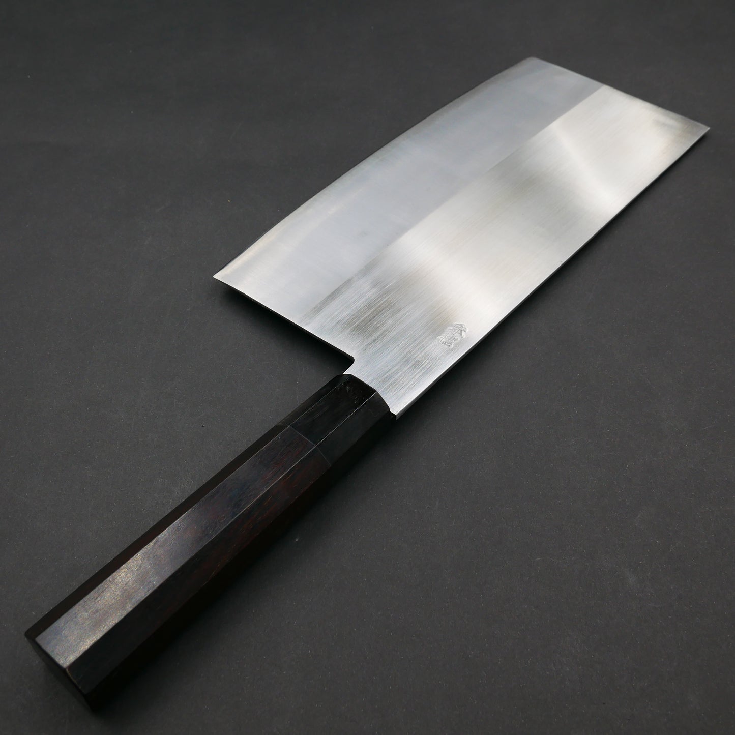 Blue#2 Carbon Steel Chinese Cleaver Ebony Octagonal Handle