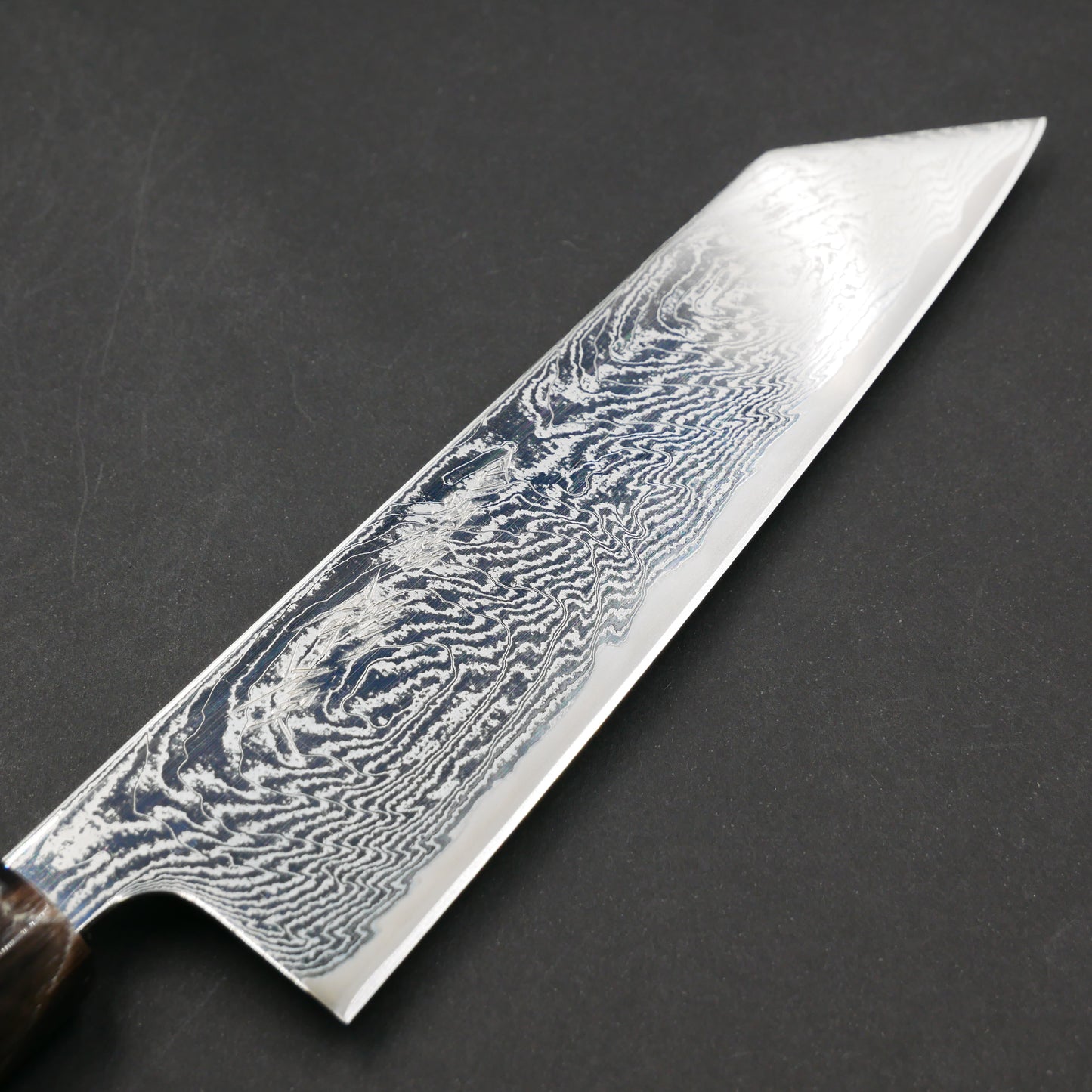 AUS10 Damascus Kiritsuke Santoku Magnolia Octagonal Handle