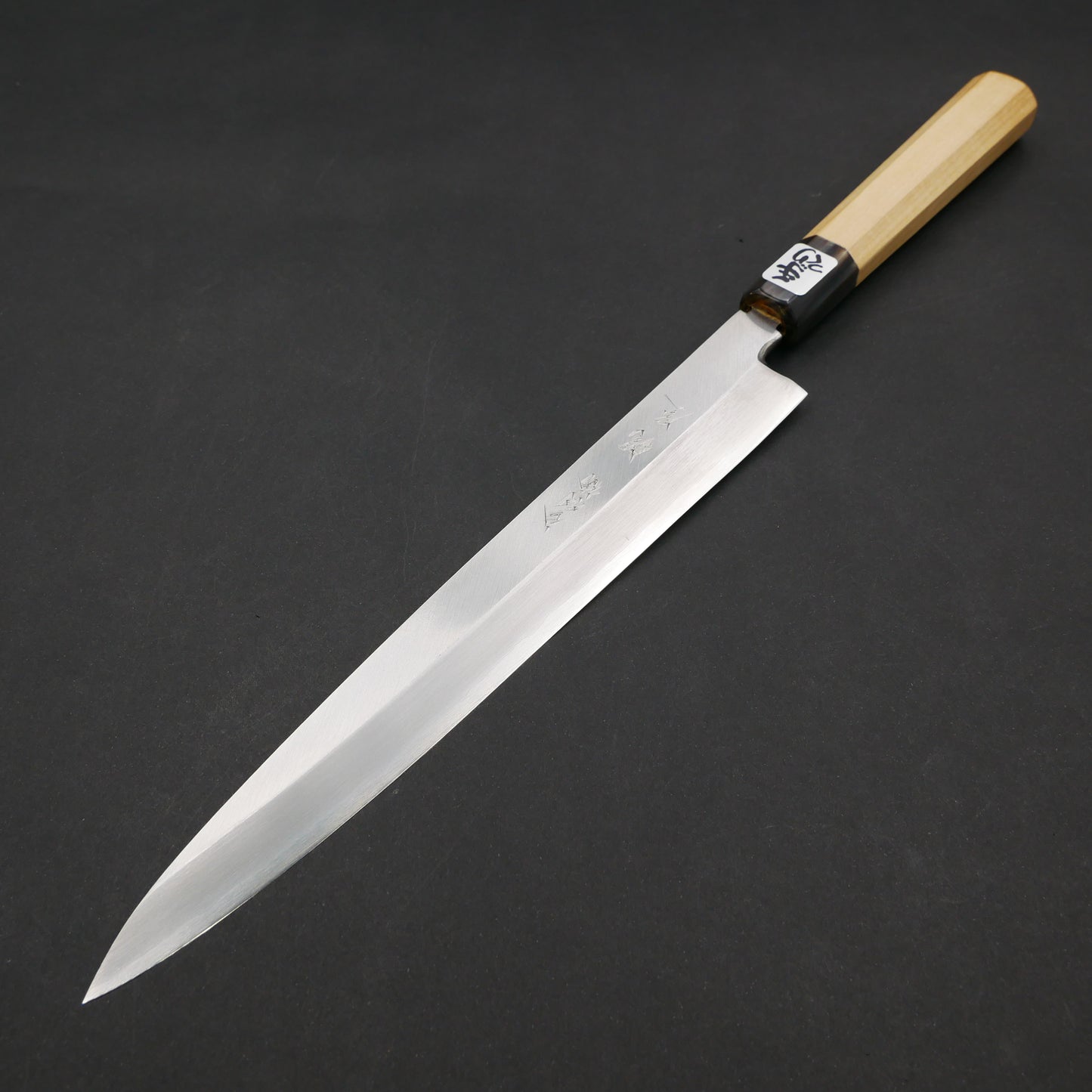 Silver#3 Stainless Steel Yanagiba Magnolia Octagonal Handle (For Left-Handed)
