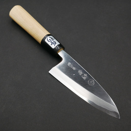 Blue#2 Carbon Steel Fine-Finish Small Deba Magnolia Handle