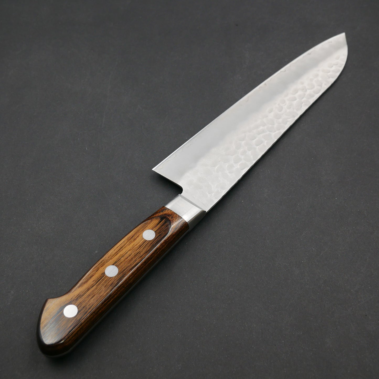 AUS8 Tsuchime Santoku Brown Handle