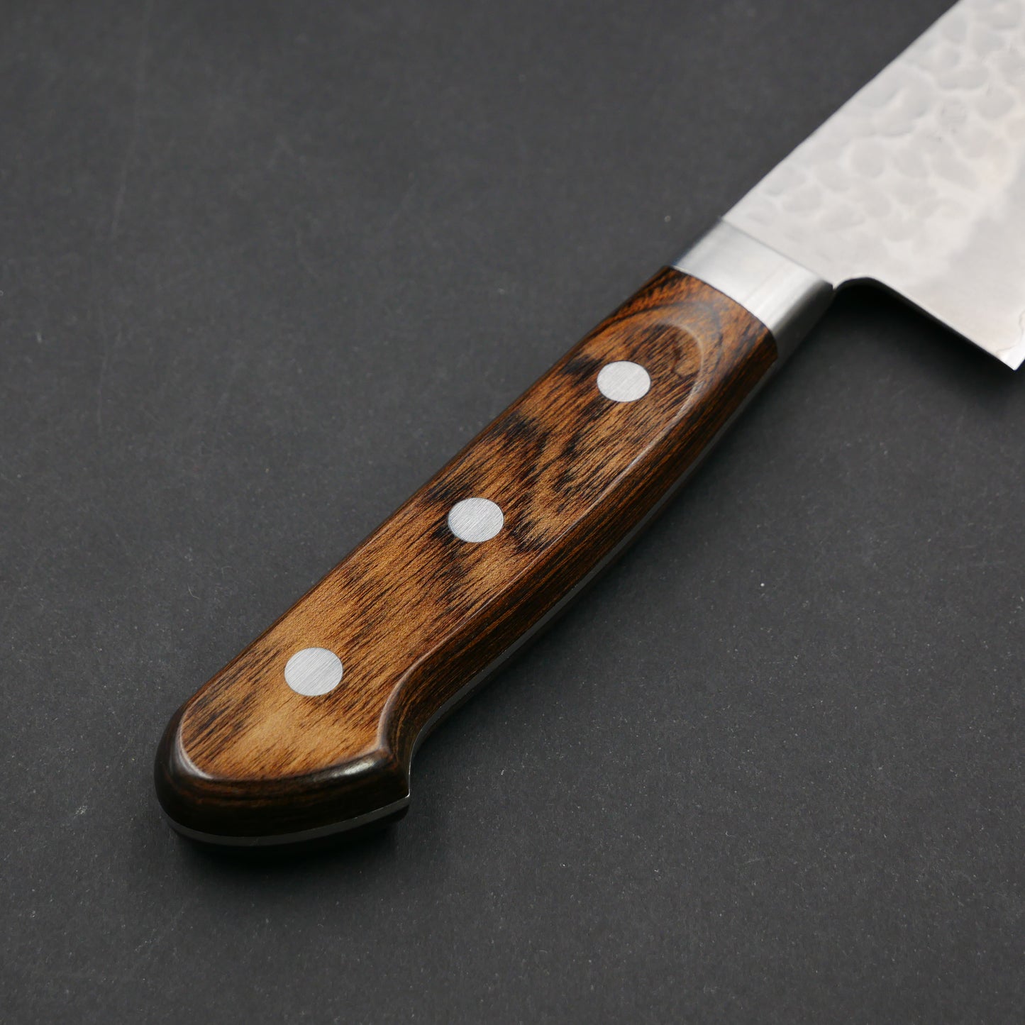 AUS8 Tsuchime Santoku Brown Handle