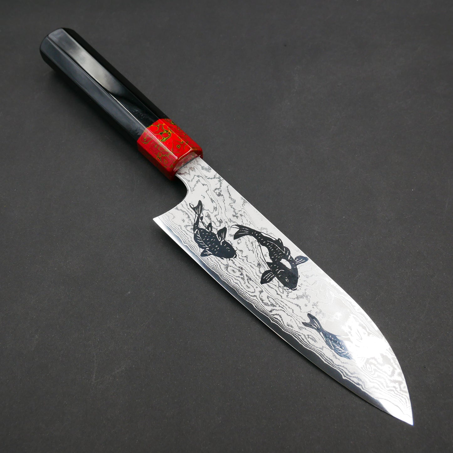 Nishiki-Goi VG10 Santoku Urushi Octagonal Handle