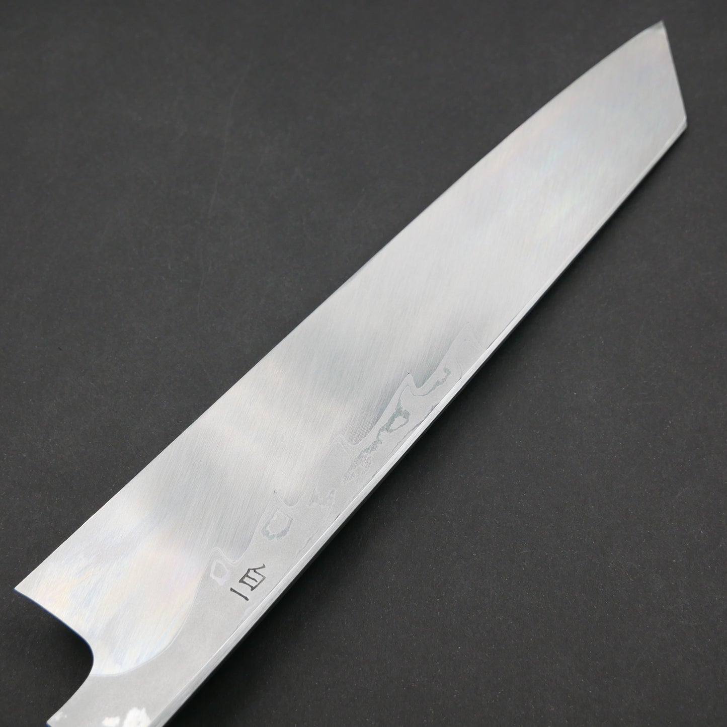 "Enmon" White#1 Carbon Steel Suminagashi Kiritsuke Ebony Octagonal Handle