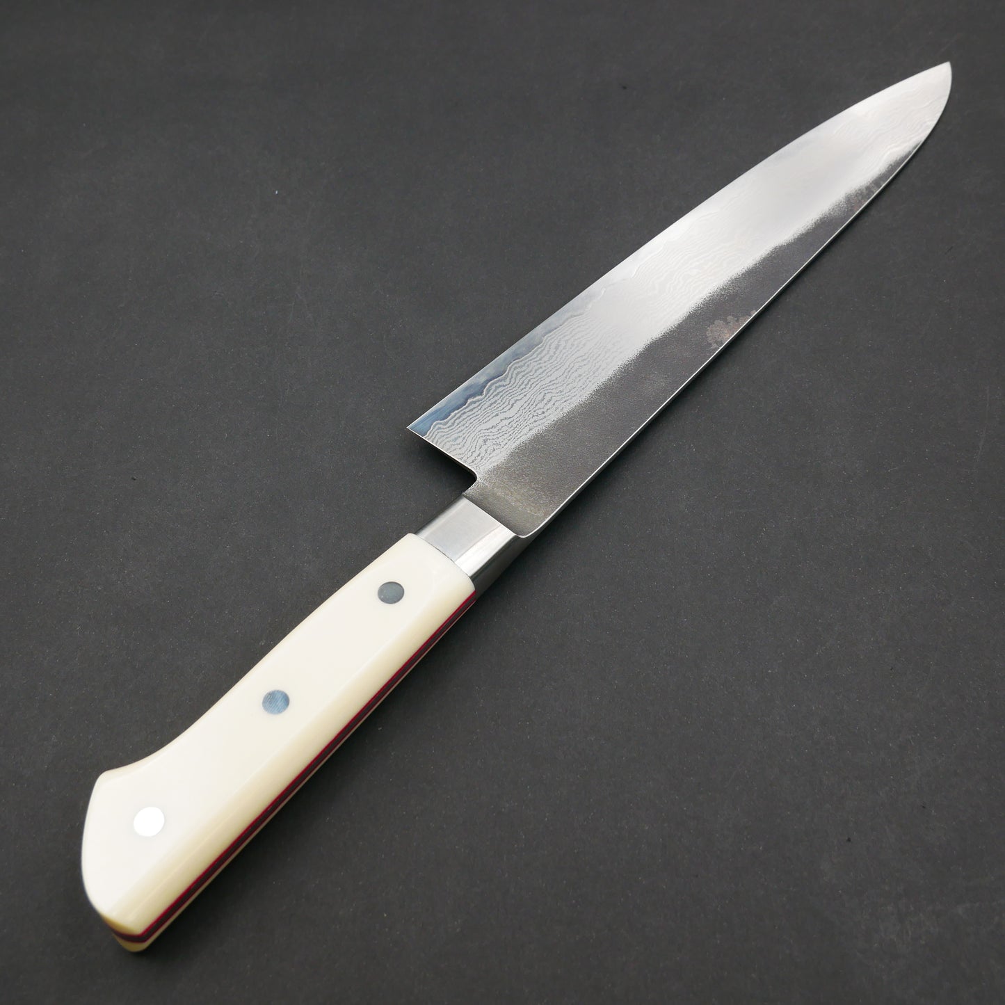 VG10 Kurouchi Multilayer Gyuto White Micarta Handle