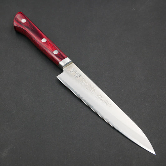 Blue#2 Carbon Steel StainlessClad Petty Red Handle