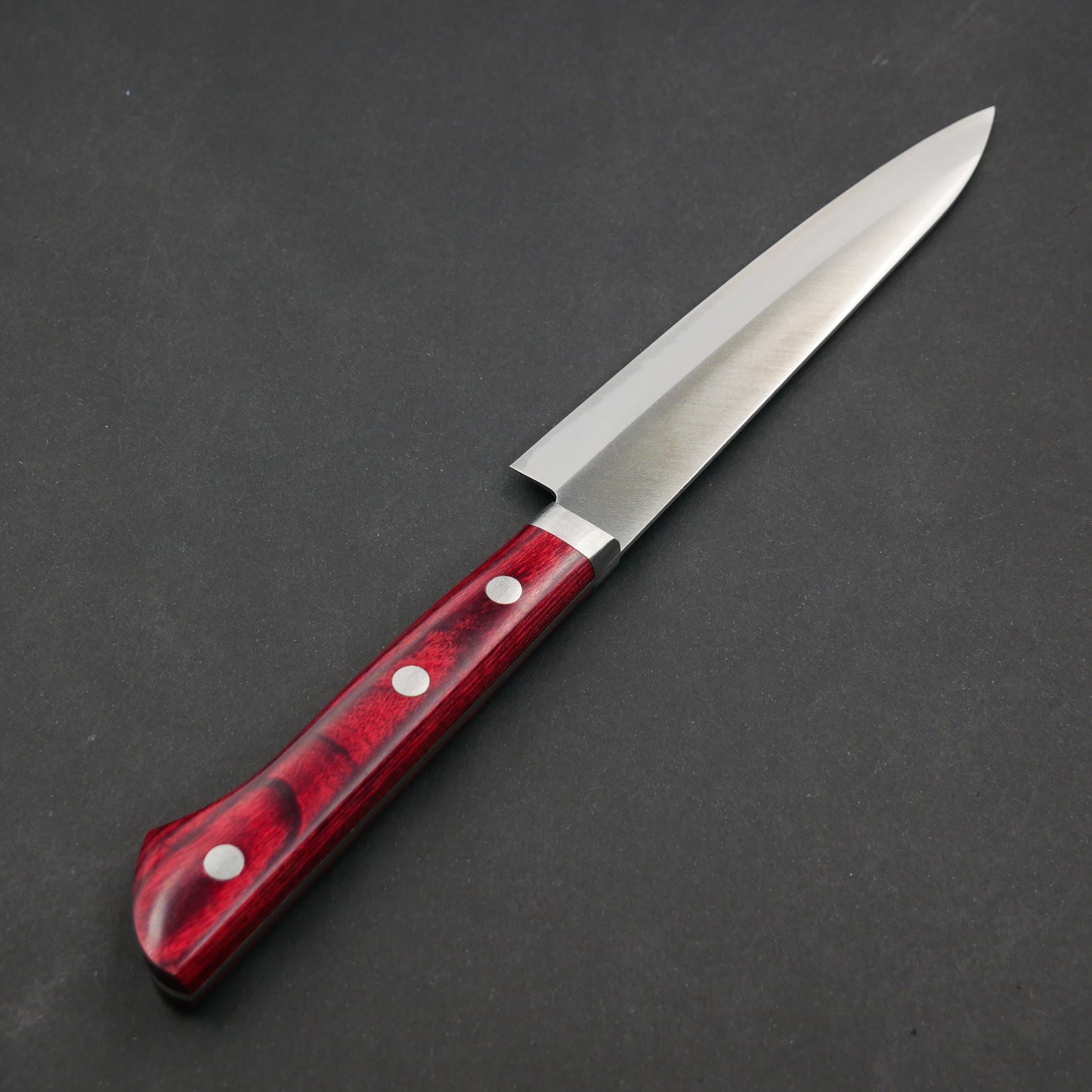 Blue#2 Carbon Steel StainlessClad Petty Red Handle