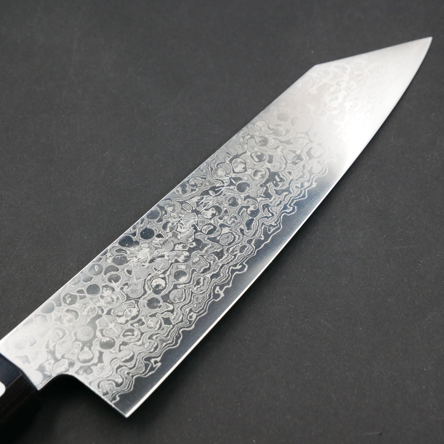 AUS10 Damascus Kiritsuke Santoku Walnut Octagonal Handle