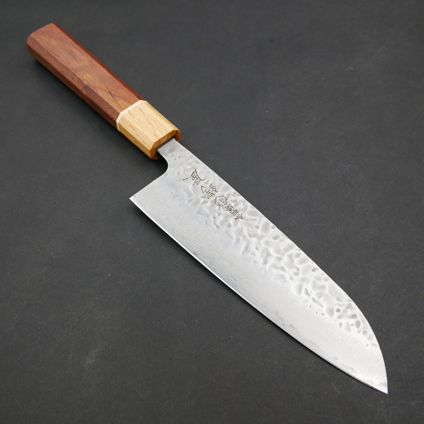 AUS10 Tsuchime Santoku Walnut Octagonal Handle