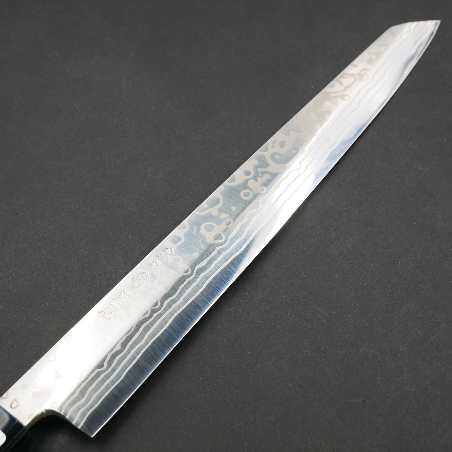 Yoshida Hamono ZDP189 Damascus Kiritsuke Yanagiba Ebony Octagonal Handle