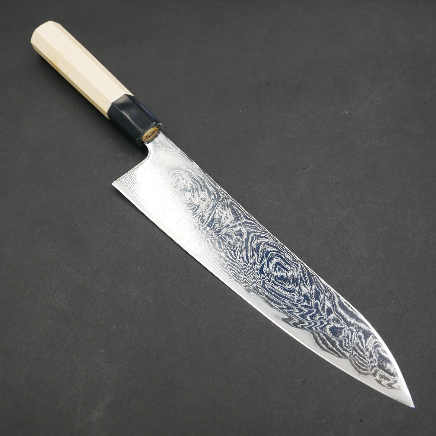 AUS10 Damascus Gyuto Magnolia Octagonal Handle