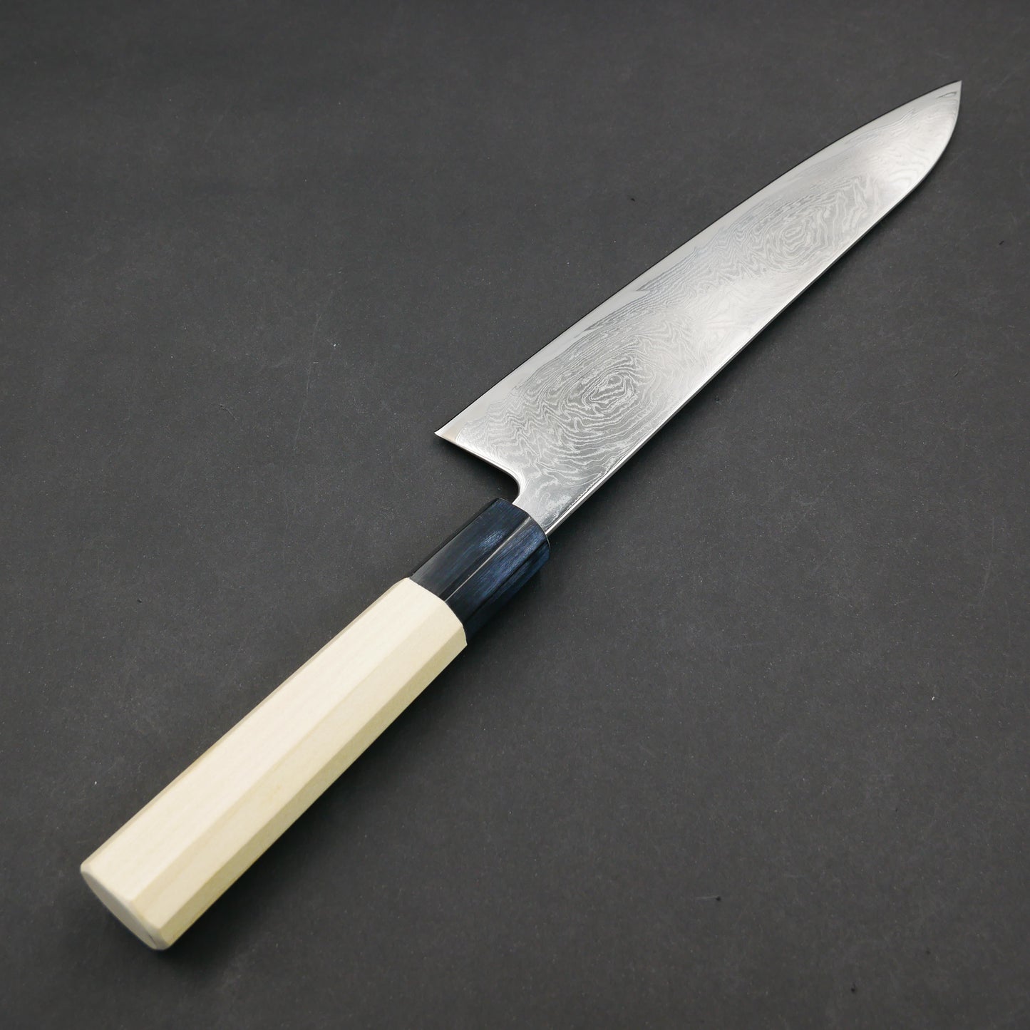 AUS10 Damascus Gyuto Magnolia Octagonal Handle