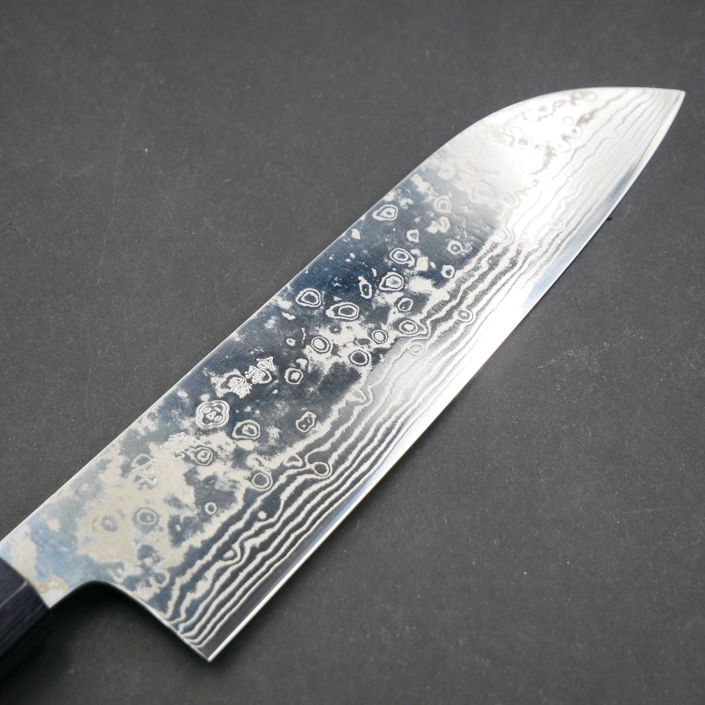 Yoshida Hamono ZDP189 Damascus Santoku Rosewood Octagonal Handle