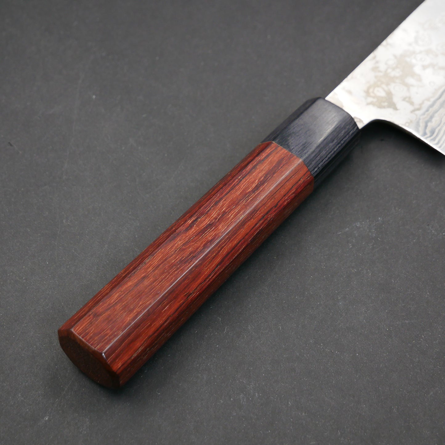 Yoshida Hamono ZDP189 Damascus Santoku Rosewood Octagonal Handle