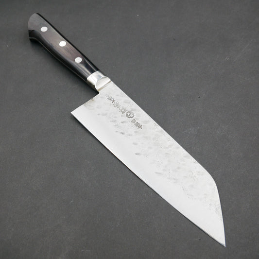 White#1 Carbon Steel Tsuchime Kiritsuke Santoku