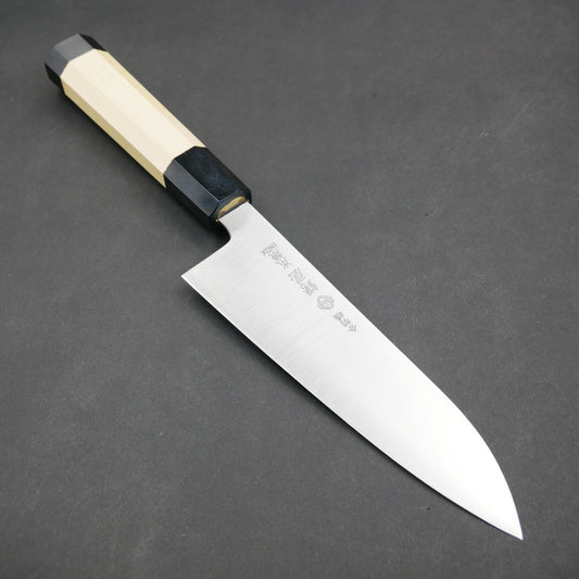 Honyaki INOX Santoku Magnolia Octagonal Handle