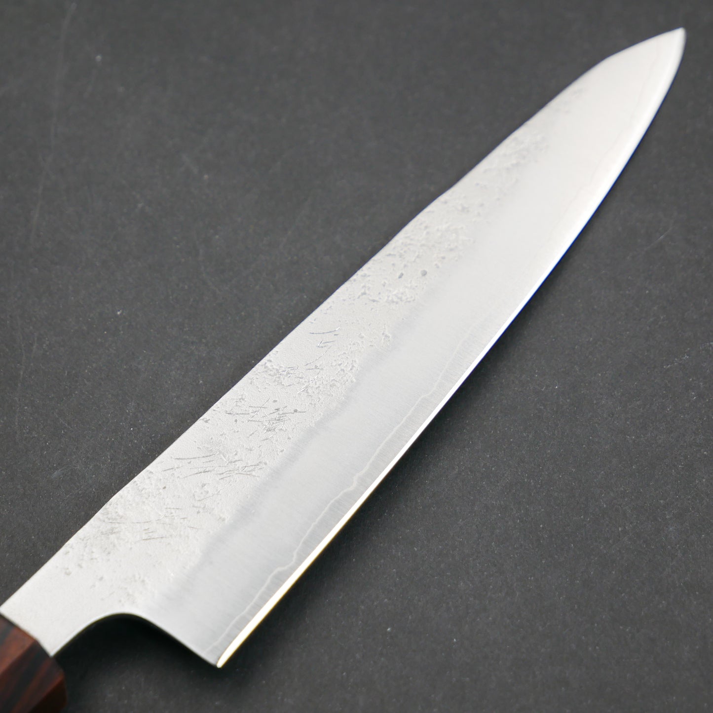 Silver#3 Stainless Steel Nashiji Petty Elm Octagonal Handle