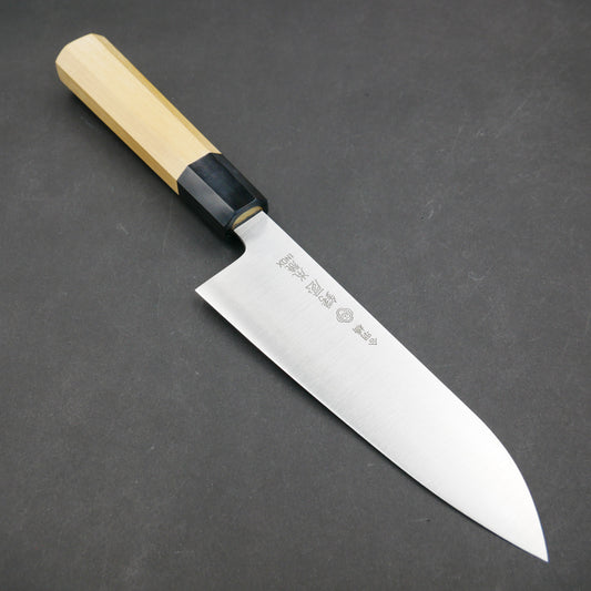 Honyaki INOX Santoku Magnolia Octagonal Handle