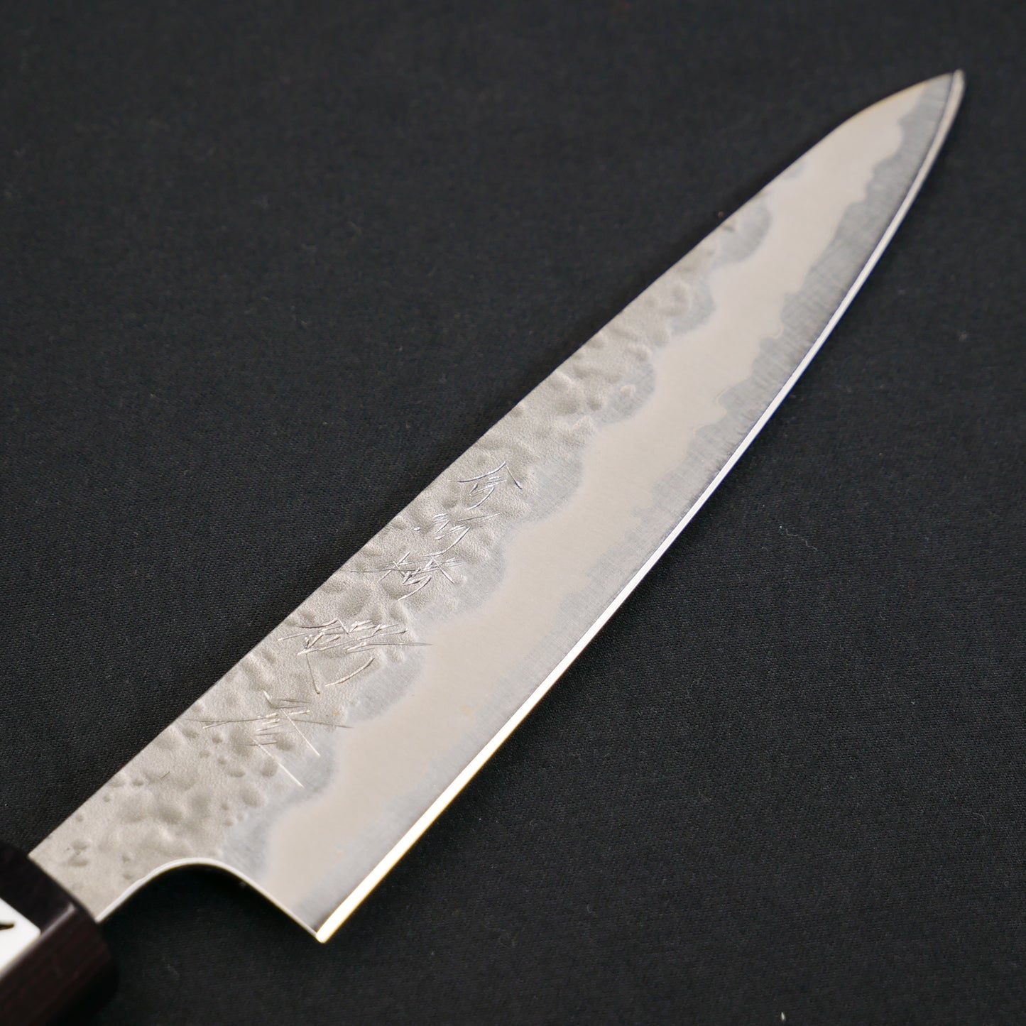 White#1 Carbon Steel Tsuchime Petty Walnut Octagonal Handle